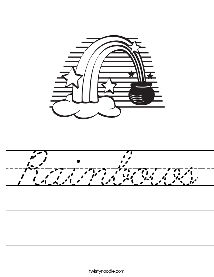 Rainbows Worksheet
