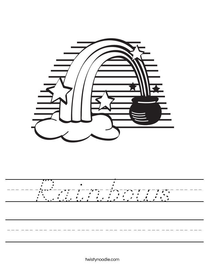 Rainbows Worksheet