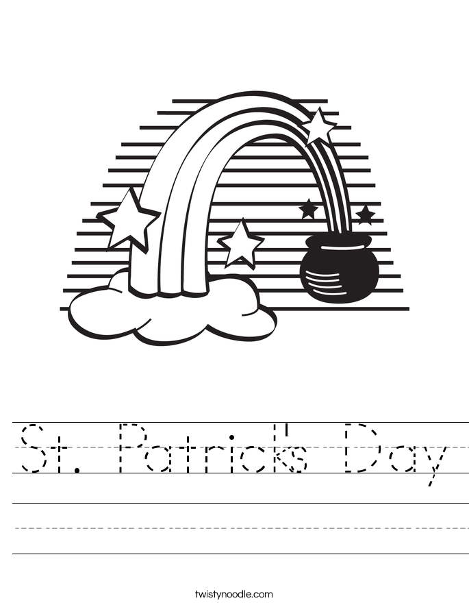 St Patrick's Day Worksheet - Twisty Noodle