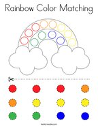 Rainbow Color Matching Coloring Page