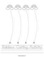 Rainbow Cutting Activity Handwriting Sheet