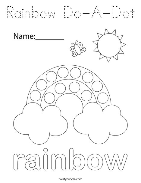 Rainbow Do-A-Dot Coloring Page