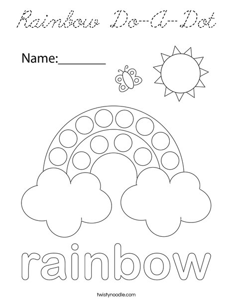 Rainbow Do-A-Dot Coloring Page