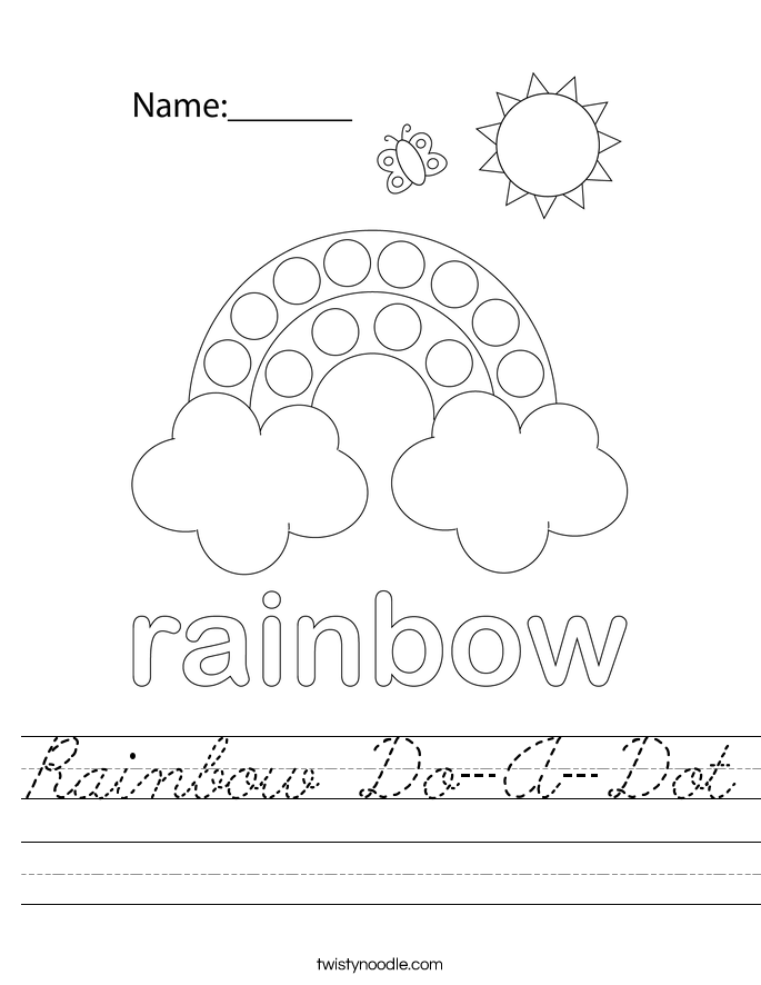 Rainbow Do-A-Dot Worksheet