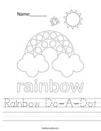 Rainbow Do-A-Dot Handwriting Sheet