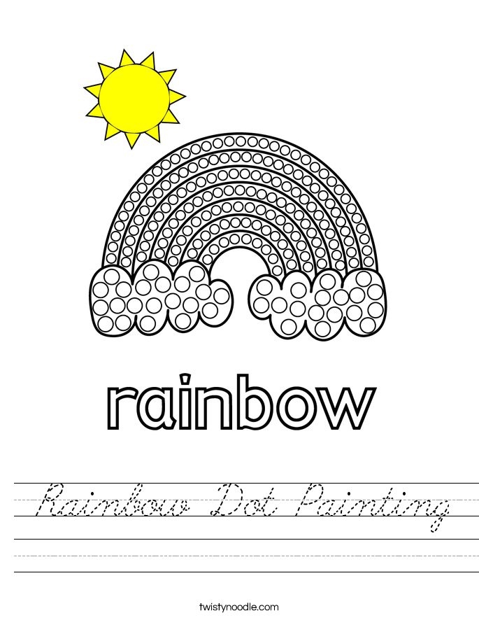 Rainbow Dot Painting Worksheet