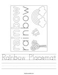 Rainbow Placemat Worksheet