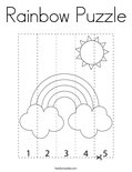 Rainbow Puzzle Coloring Page