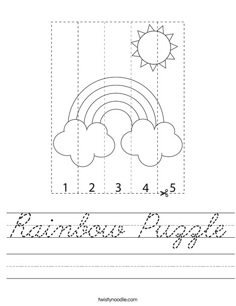 Rainbow Puzzle Worksheet