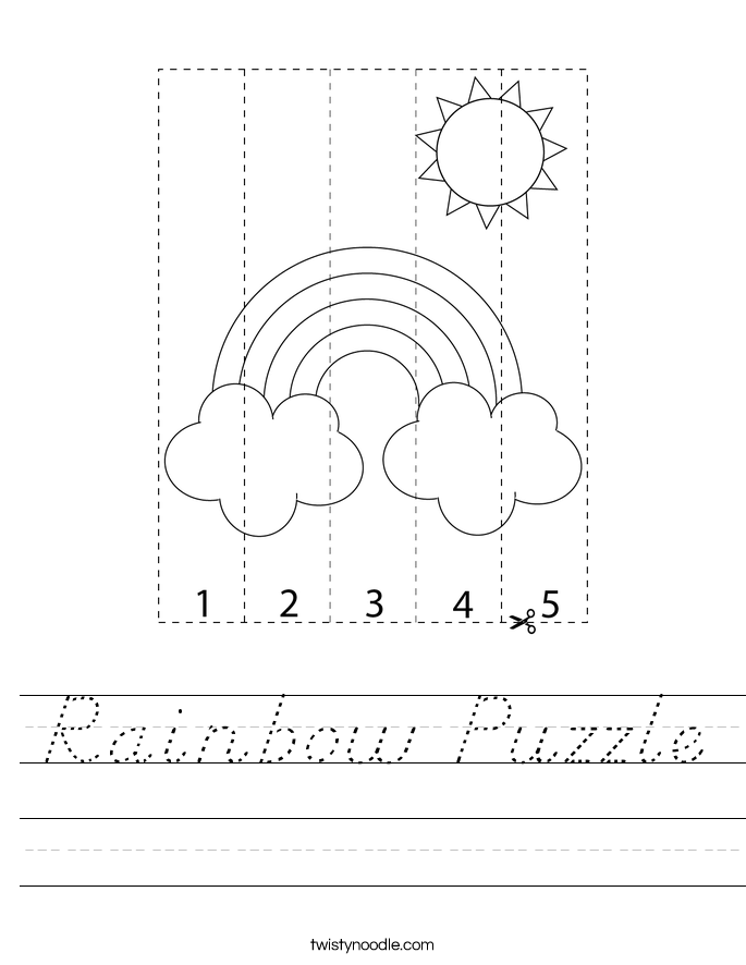 Rainbow Puzzle Worksheet