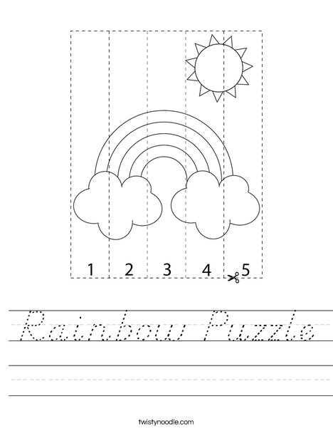 Rainbow Puzzle Worksheet