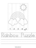 Rainbow Puzzle Worksheet