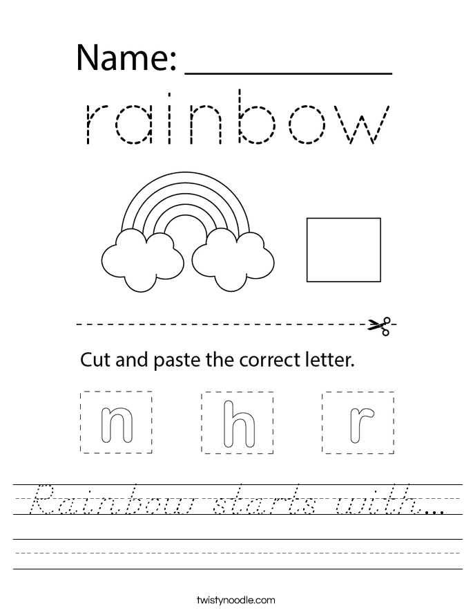Rainbow starts with... Worksheet