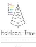 Rainbow Tree Worksheet