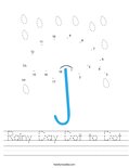 Rainy Day Dot to Dot Worksheet