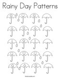 Rainy Day Patterns Coloring Page