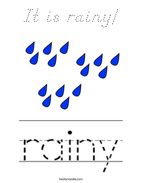Rainy Coloring Page