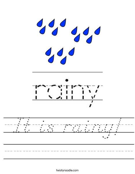 Rainy Worksheet
