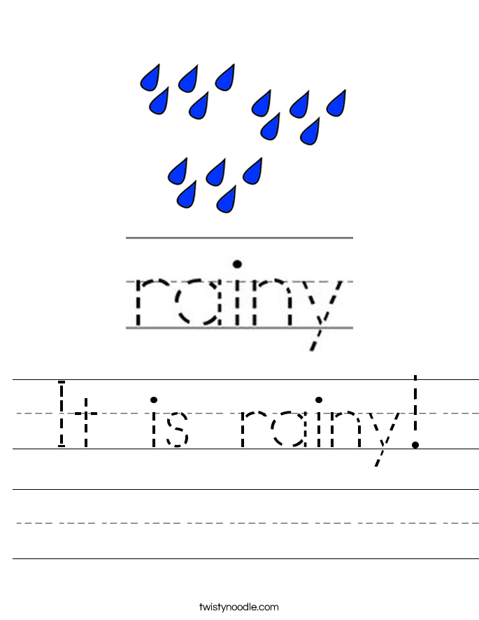 It Is Rainy Worksheet Twisty Noodle It Is Rainy Worksheet Twisty Noodle
