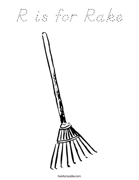 Rake Coloring Page