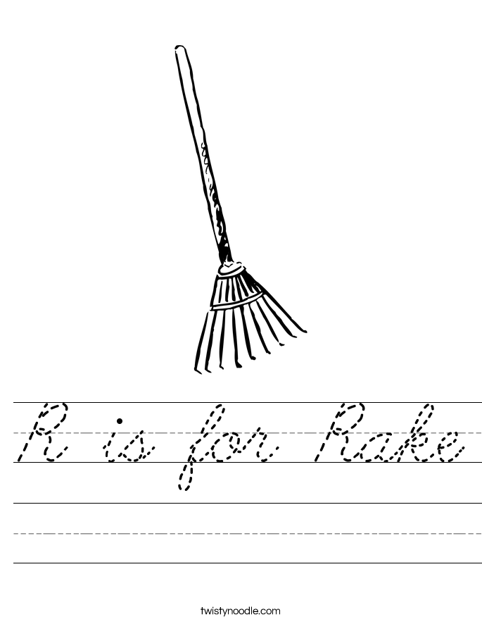 R is for Rake Worksheet