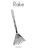 Rake Coloring Page