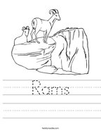 Rams Handwriting Sheet