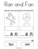 Ran and Fan Coloring Page