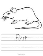 Rat Handwriting Sheet