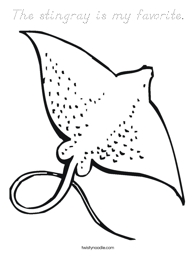 The stingray is my favorite. Coloring Page