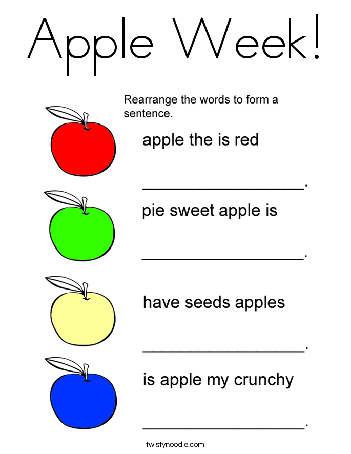 Apple Week! Coloring Page