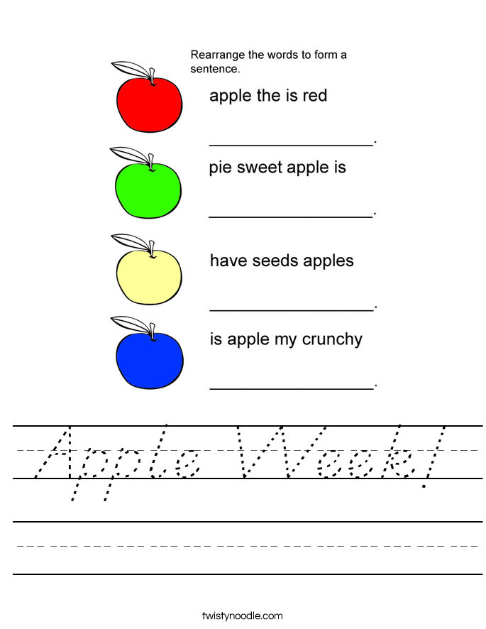 Apple Week! Worksheet