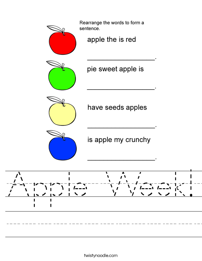 Apple Week! Worksheet
