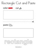 Rectangle Cut and Paste Coloring Page