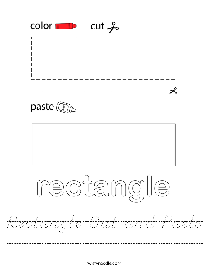 Rectangle Cut and Paste Worksheet