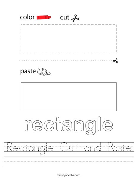 Rectangle Cut and Paste Worksheet