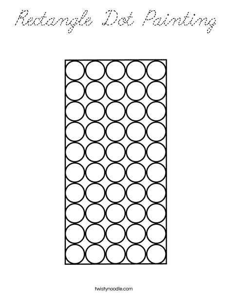 Rectangle Dot Painting Coloring Page