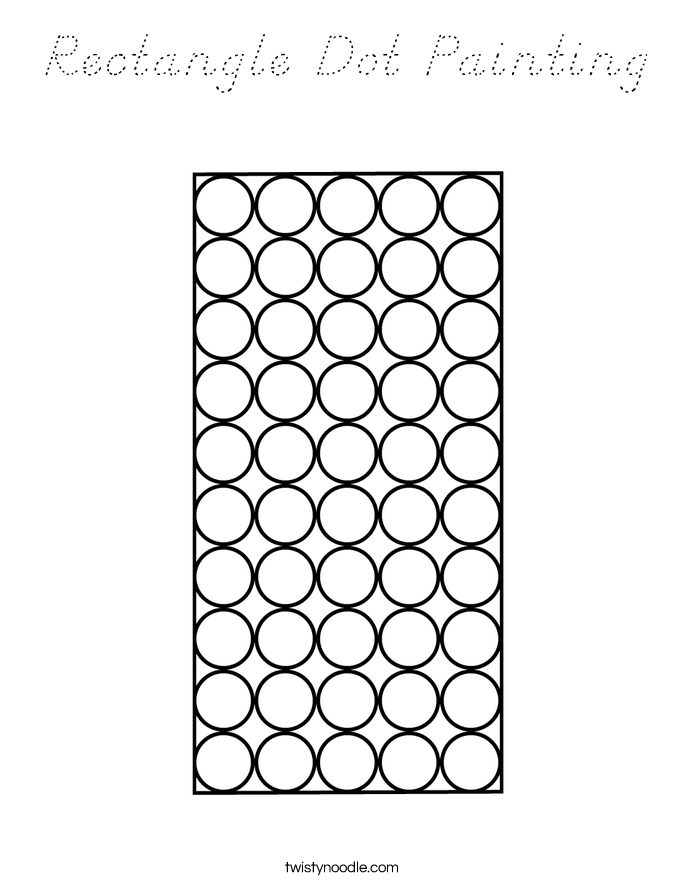 Rectangle Dot Painting Coloring Page