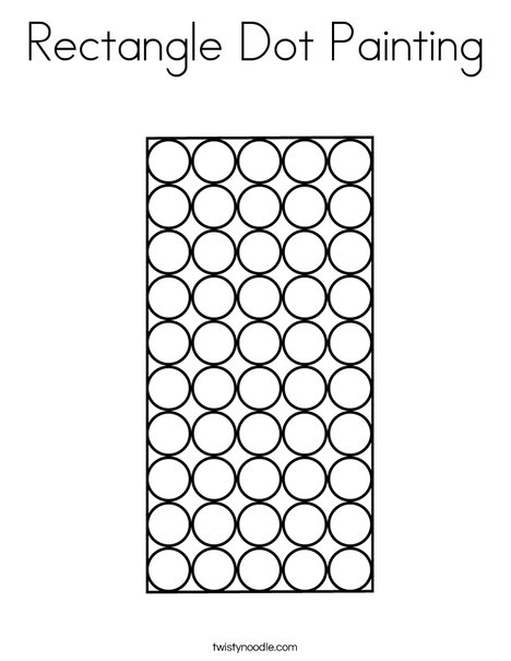 Rectangle Dot Painting Coloring Page - Twisty Noodle