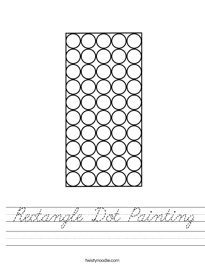 Rectangle Dot Painting Worksheet