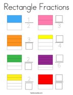 Rectangle Fractions Coloring Page