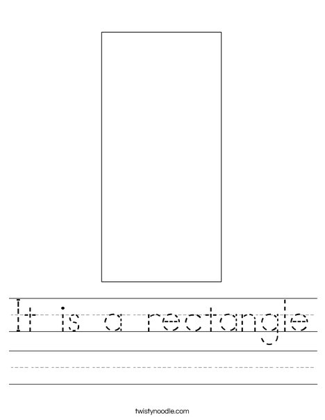 it is a rectangle worksheet twisty noodle