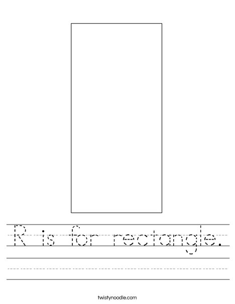 r is for rectangle worksheet  twisty noodle