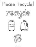 Please Recycle! Coloring Page