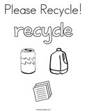 Please Recycle Coloring Page