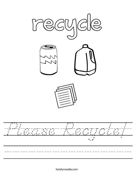 Recycle Worksheet