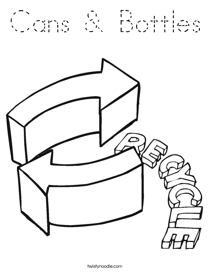 Cans & Bottles Coloring Page
