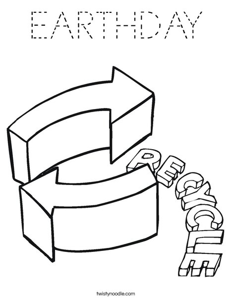 Recycle Coloring Page