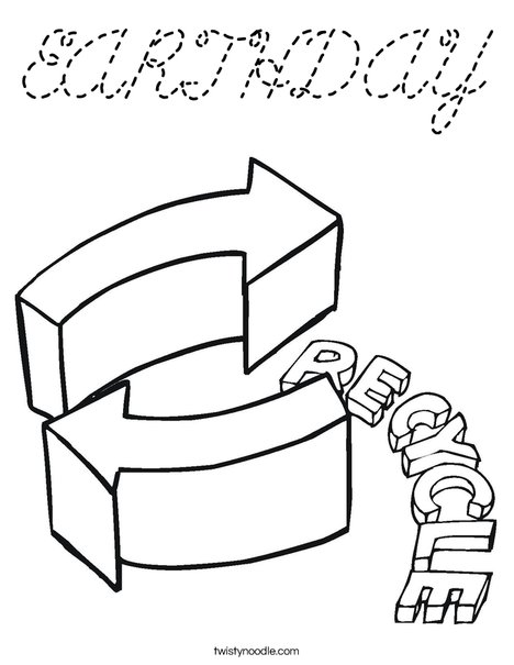 Recycle Coloring Page