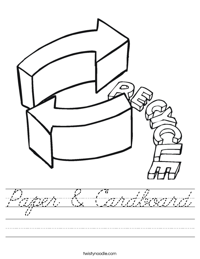 Paper & Cardboard Worksheet